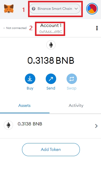 copy your metamask wallet